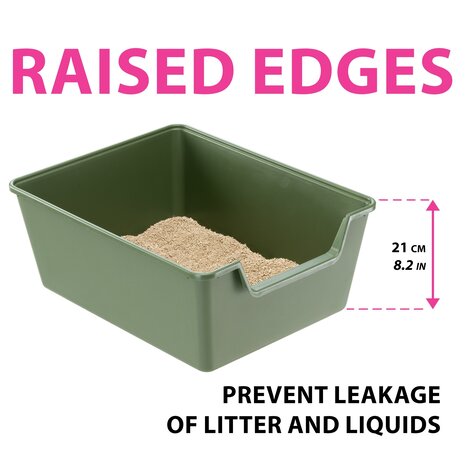 Ferplast Toiletbak Nip 20 - Hoog - 52 x 41 x 21 cm - verschillende kleuren