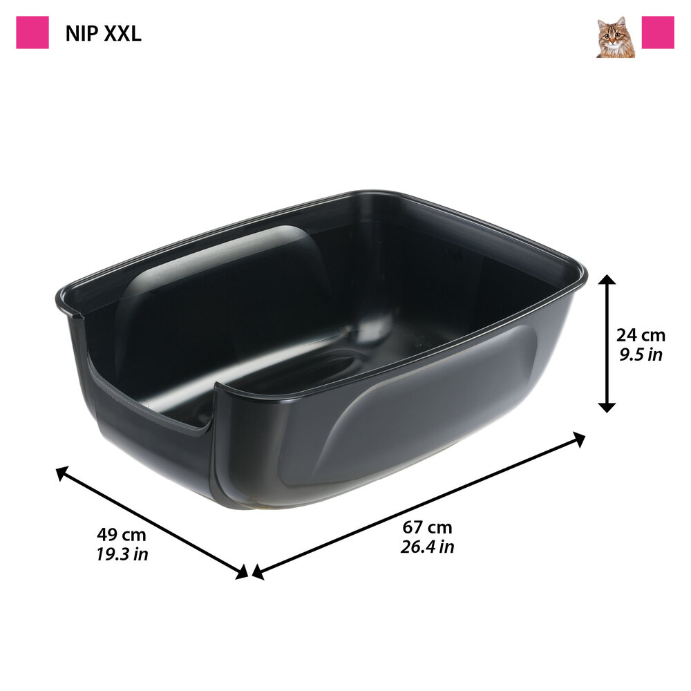 Ferplast Toiletbak Nip XXL - Open - 67 x 49 x 24 cm - Verschillende kleuren