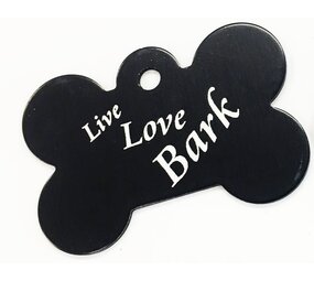 IMARC Hondenpenning – Bot – Live Love Bark – Zwart IMARC Hondenpenning – Bot – Live Love Bark – Zwart
