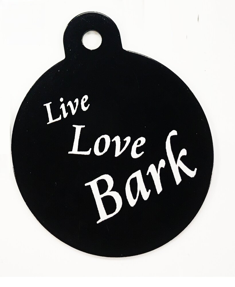 IMARC Hondenpenning – Rond – Live Love Bark – Zwart IMARC Hondenpenning – Rond – Live Love Bark – Zwart