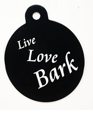 IMARC Hondenpenning – Rond – Live Love Bark – Zwart IMARC Hondenpenning – Rond – Live Love Bark – Zwart