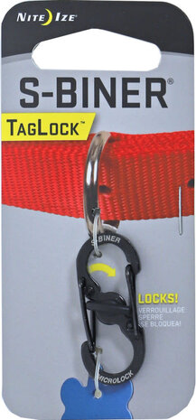 IMARC Nite-Ize S-Biner TagLock - Penning Karabijnhaak - Zwart IMARC Nite-Ize S-Biner TagLock - Penning Karabijnhaak - Zwart