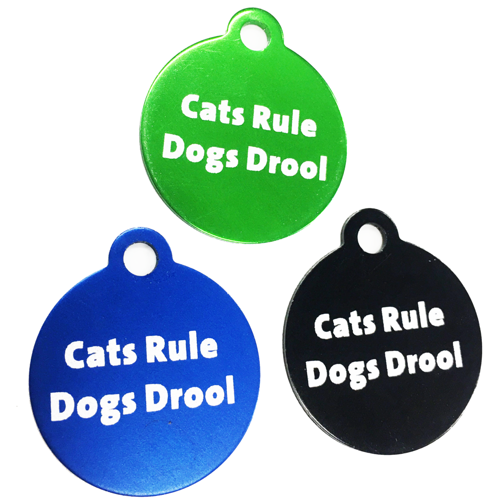 IMARC Kattenpenning – Rond – Cats Rule Dogs Drool– Zwart - Klein Ø2 cm IMARC Kattenpenning – Rond – Cats Rule Dogs Drool– Zwart - Klein Ø2 cm