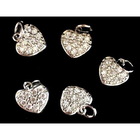 IMARC Bijouterie - Halsband Sieraad - Hart met diamantjes - Zilverkleurig IMARC Bijouterie - Halsband Sieraad - Hart met diamantjes - Zilverkleurig