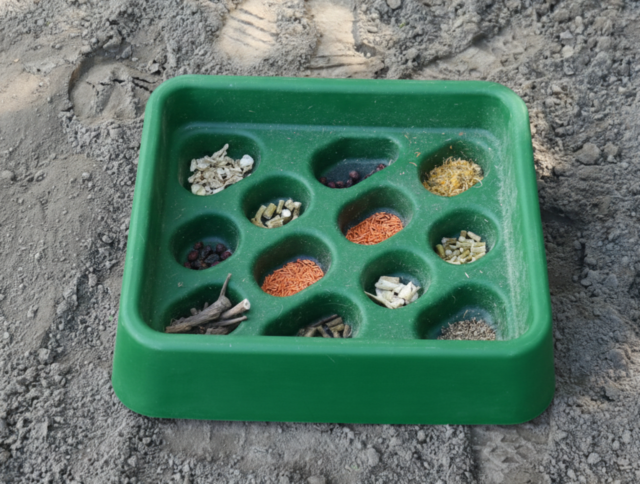 Parallax Parallax Grad-Dual Feeder - Foerageer Voerbak - Groen Parallax Parallax Grad-Dual Feeder - Foerageer Voerbak - Groen