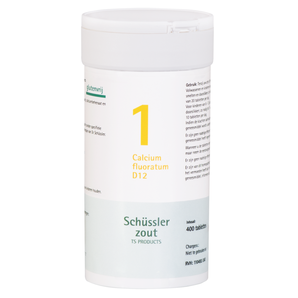 Schüssler Schüssler zout - Celzout nummer 1 - Calcium Fluoratum - 400 tabletten Schüssler Schüssler zout - Celzout nummer 1 - Calcium Fluoratum - 400 tabletten