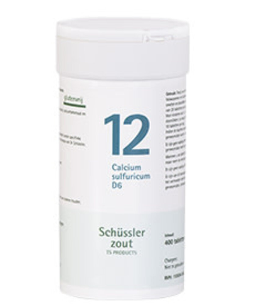 Schüssler Schüssler zout - Celzout nummer 12 - Calcium Sulfuricum - 400 tabletten Schüssler Schüssler zout - Celzout nummer 12 - Calcium Sulfuricum - 400 tabletten