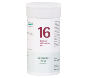 Schüssler Schüssler zout - Celzout nummer 16 - Lithium Chloratum - 400 tabletten