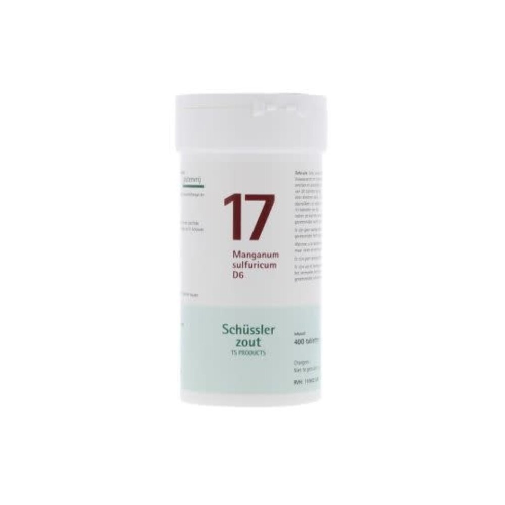 Schüssler Schüssler zout - Celzout nummer 17 - Manganum Sulfuricum - 400 tabletten Schüssler Schüssler zout - Celzout nummer 17 - Manganum Sulfuricum - 400 tabletten