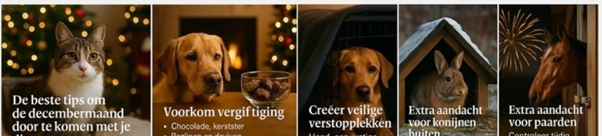 De beste tips om de decembermaand door te komen met je dier.