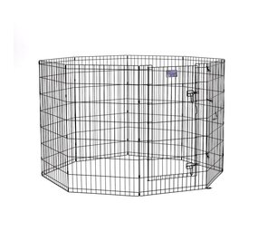 Midwest Zwart Metalen Konijnenren met deur 42" - 107 x 61 cm