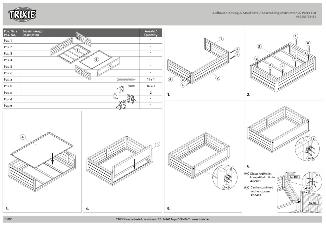 Trixie Trixie Indoor slaapplaats - koppelbaar met indoor ren - 114x30x74 cm