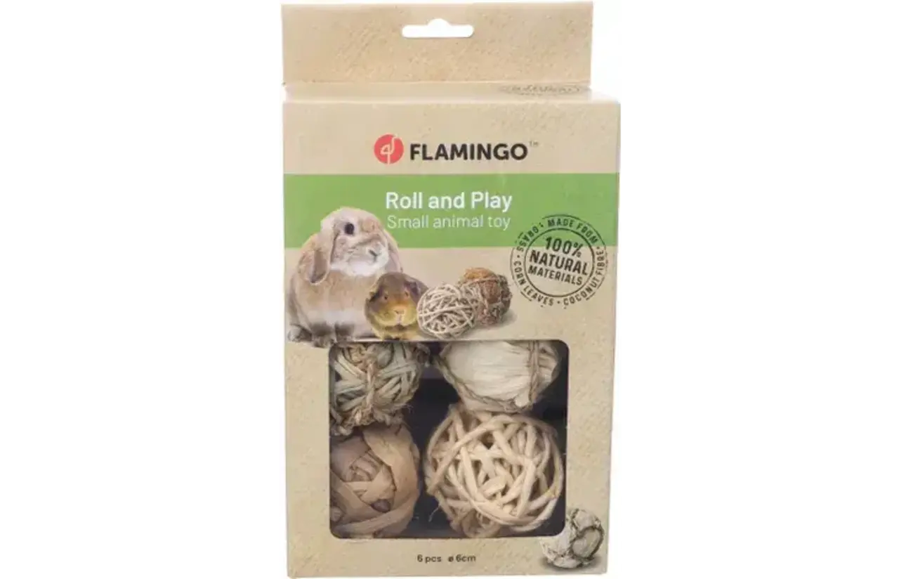 Flamingo Ballenset - Voordeelpak - 6 ballen - ∅ 6 cm Flamingo Ballenset - Voordeelpak - 6 ballen - ∅ 6 cm