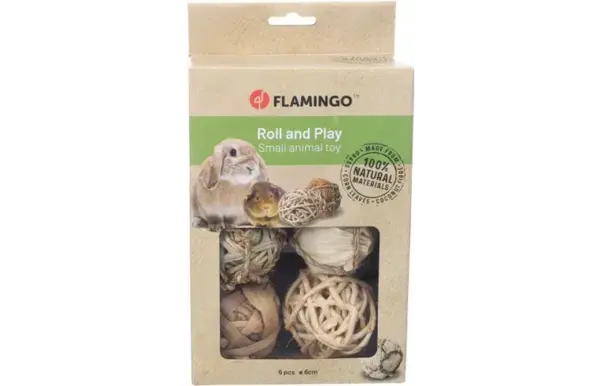 Flamingo Ballenset - Voordeelpak - 6 ballen - ∅ 6 cm Flamingo Ballenset - Voordeelpak - 6 ballen - ∅ 6 cm