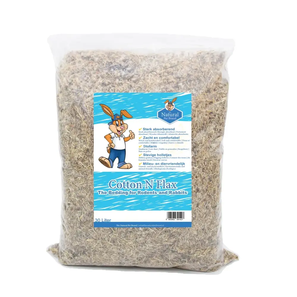 The Natural Pet Brand The Natural Pet Brand Flax N Flax - 20 liter - Vlas Bodembedekking The Natural Pet Brand The Natural Pet Brand Flax N Flax - 20 liter - Vlas Bodembedekking