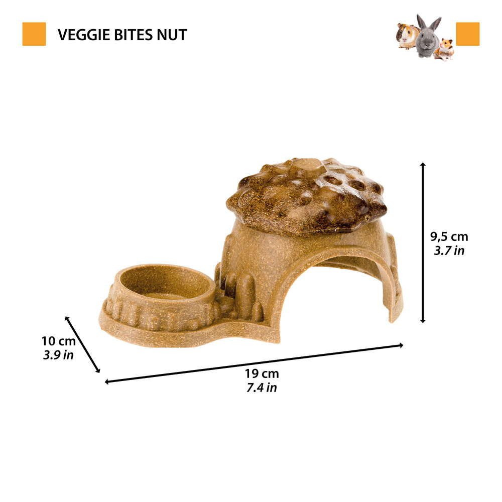 Ferplast Eetbare Hut - 19 x 10 x 9,5 cm  - Veggie Bites Hut
