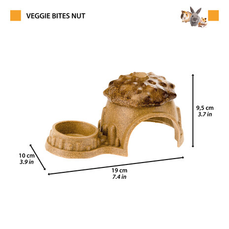Ferplast Eetbare Hut - 19 x 10 x 9,5 cm  - Veggie Bites Hut