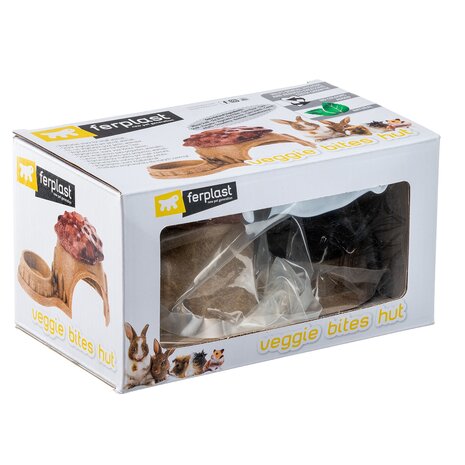 Ferplast Eetbare Hut - 19 x 10 x 9,5 cm  - Veggie Bites Hut