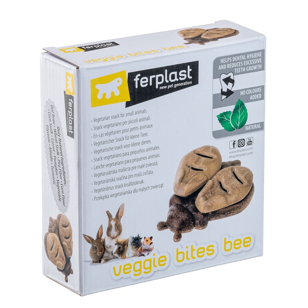 Ferplast Eetbare Bij - Denkspel - 12,5 x 11,5 x 3,2 cm - Veggie Bites Bee Ferplast Eetbare Bij - Denkspel - 12,5 x 11,5 x 3,2 cm - Veggie Bites Bee