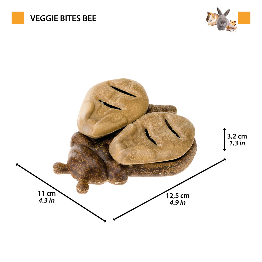 Ferplast Eetbare Bij - Denkspel - 12,5 x 11,5 x 3,2 cm - Veggie Bites Bee Ferplast Eetbare Bij - Denkspel - 12,5 x 11,5 x 3,2 cm - Veggie Bites Bee