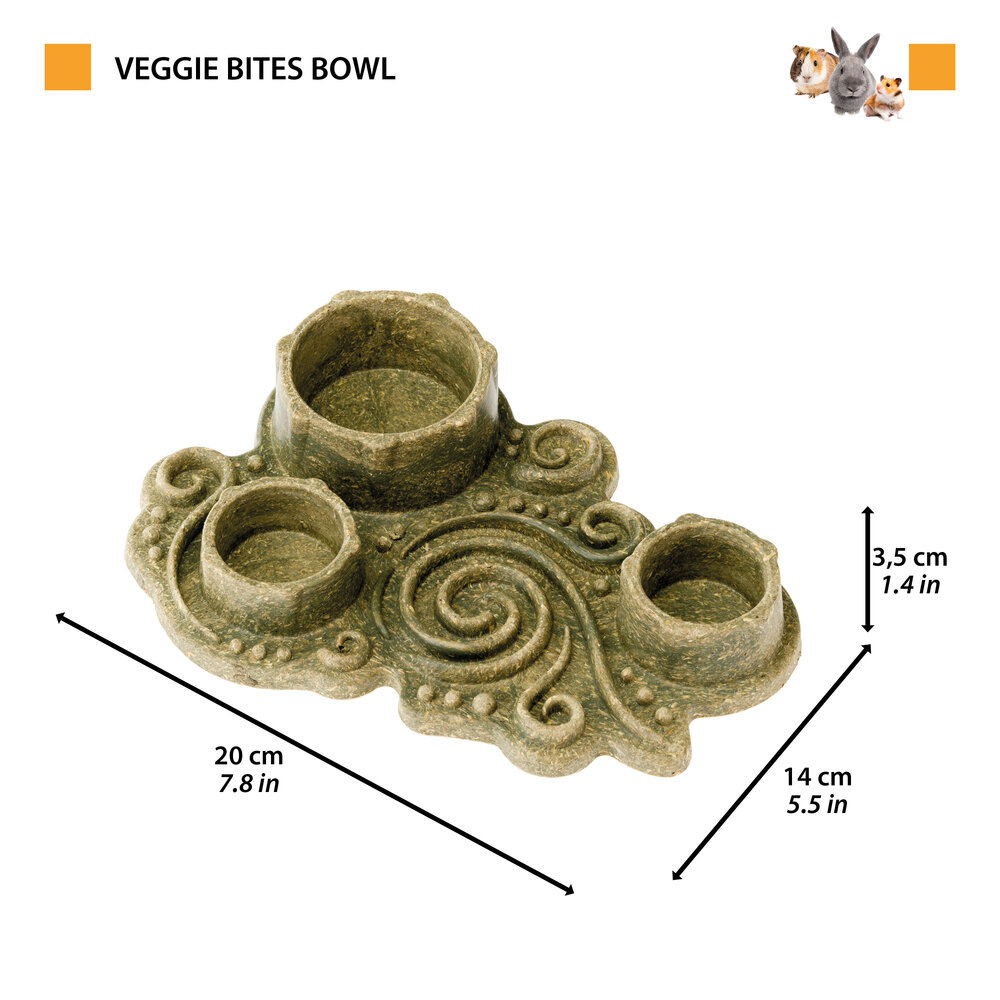 Ferplast Eetbare Voerbak - 20 x 14 x 3,5 cm - Veggie Bites Bowl Ferplast Eetbare Voerbak - 20 x 14 x 3,5 cm - Veggie Bites Bowl