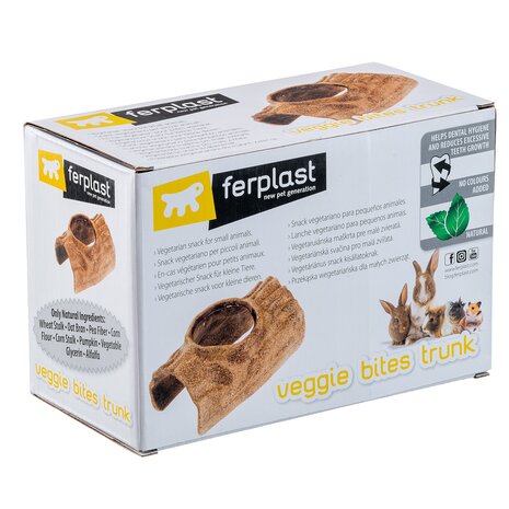 Ferplast Eetbare boomstam - 15,5 x 9,5 x 7 cm - Veggie Bites Trunk