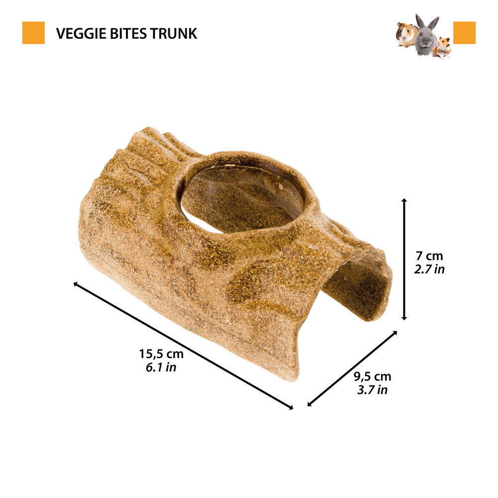 Ferplast Eetbare boomstam - 15,5 x 9,5 x 7 cm - Veggie Bites Trunk