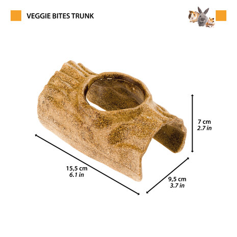 Ferplast Eetbare boomstam - 15,5 x 9,5 x 7 cm - Veggie Bites Trunk