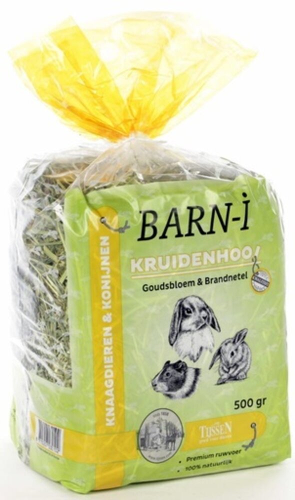 BARN-i Barn-i Kruidenhooi - Goudsbloem en Brandnetel - 500 gram BARN-i Barn-i Kruidenhooi - Goudsbloem en Brandnetel - 500 gram