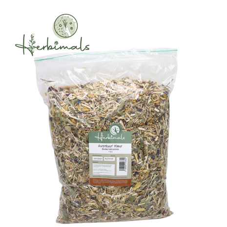 Herbimals Herbimals Avontuur! Kleur Bodemstrooimix - konijnen en knaagdieren - 1 kilo