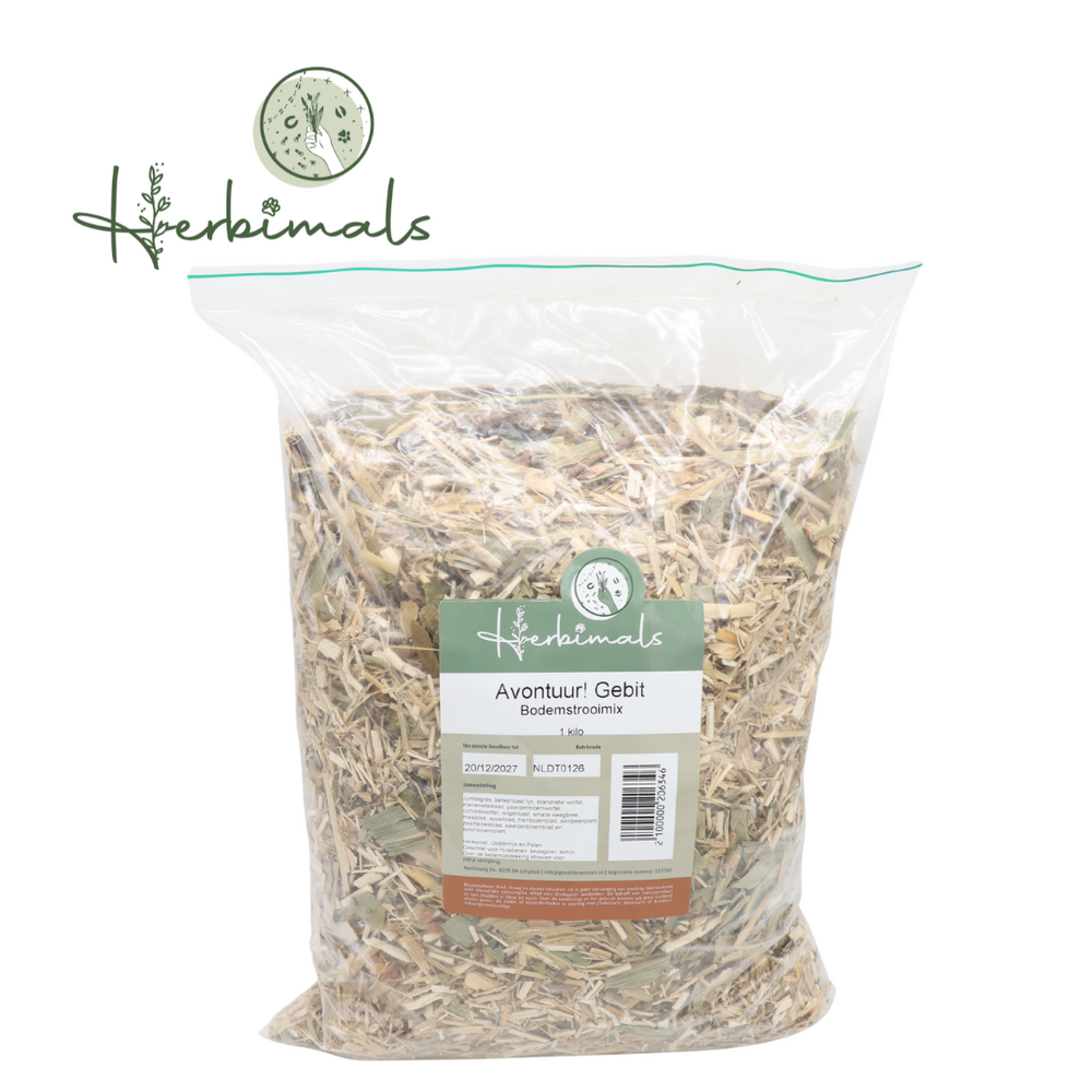 Herbimals Herbimals Avontuur! Gebit Bodemstrooimix - konijnen en knaagdieren - 1 kilo