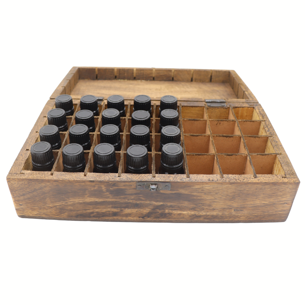 Herbimals Essentiële olie testset - in houten kist - 20x tester 1,5 ml