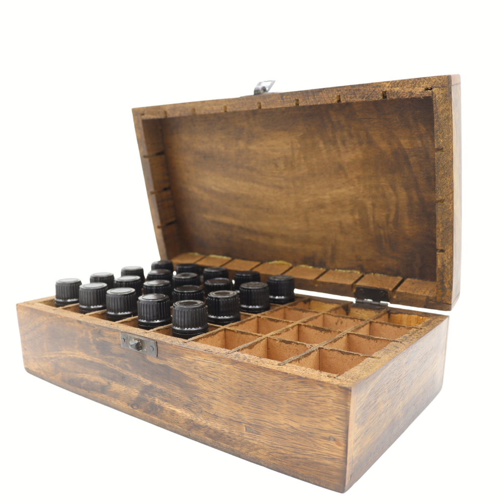 Herbimals Essentiële olie testset - in houten kist - 20x tester 1,5 ml