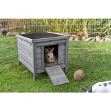 Trixie Houten Schuilhuis voor buiten - Grenenhout - 42x43x51 cm - Grijs