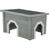 Trixie Natura Houten Schuilhuis - Grenenhout - Grijs met Wit - 50x30x37 cm