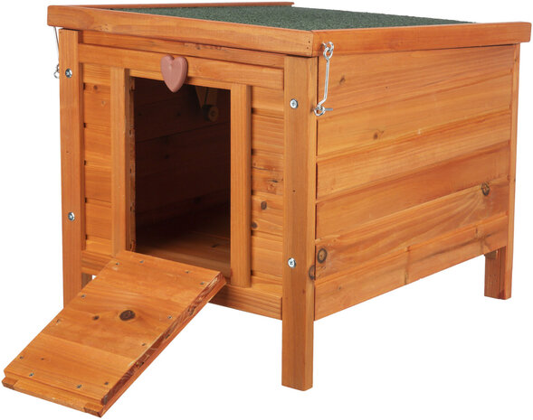 Trixie Natura Houten Schuilhuis - Grenenhout - 42x43x51 cm - Bruin