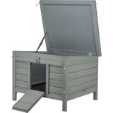 Trixie Houten Schuilhuis voor buiten - Grenenhout - 60x47x50 cm - Grijs