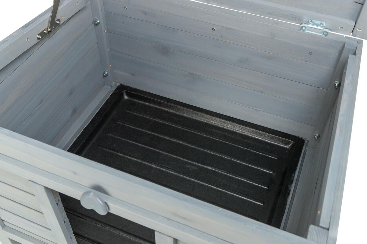 Trixie Houten Schuilhuis voor buiten - Grenenhout - 60x47x50 cm - Grijs