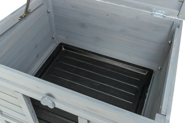 Trixie Houten Schuilhuis voor buiten - Grenenhout - 60x47x50 cm - Grijs