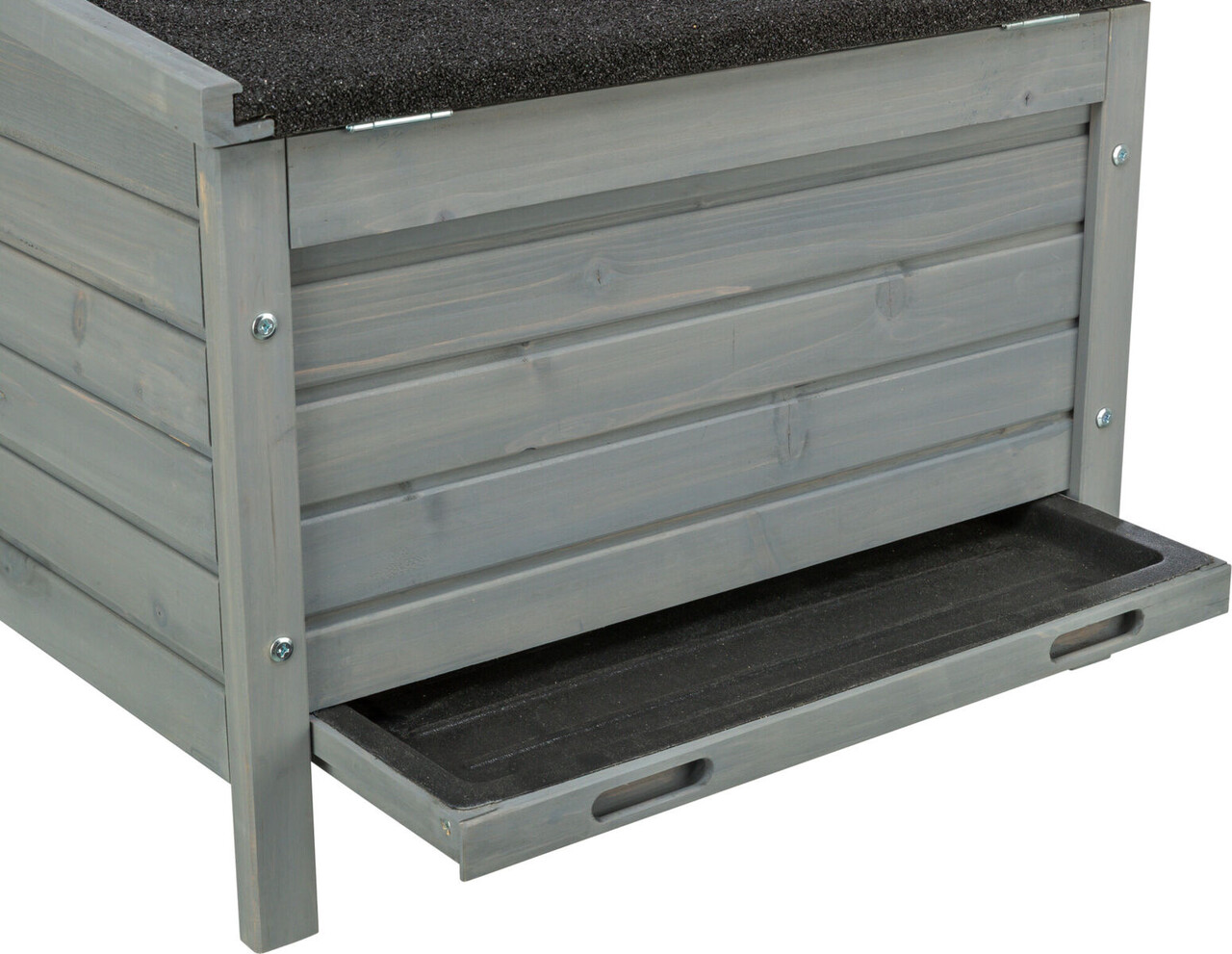 Trixie Houten Schuilhuis voor buiten - Grenenhout - 60x47x50 cm - Grijs