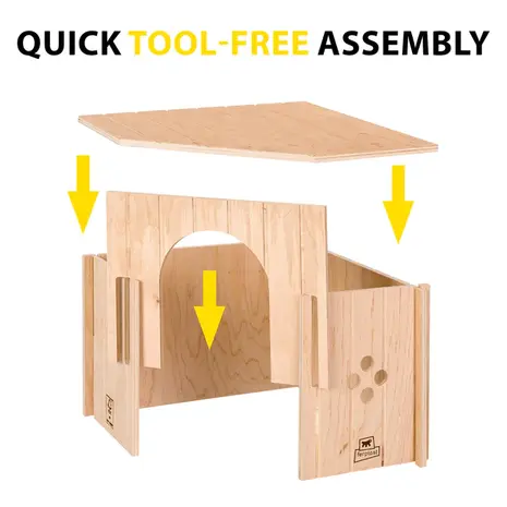 Ferplast Ferplast Houten Huis - SIN CORNER LARGE  - 38x38xh24cm