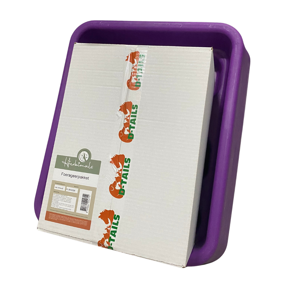 COMBIDEAL Grad-Dual Feeder - Foerageer Voerbak met Herbimals Foerageerpakket - Paard