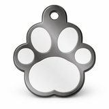 IMARC Hondenpenning - Pootvorm Antraciet met Zilver Groot
