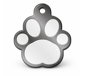 IMARC Hondenpenning - Pootvorm Antraciet met Zilver Groot