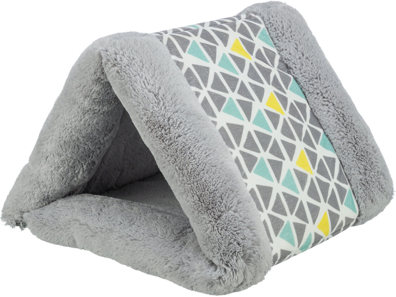 Trixie Schuilplaats Sunny Pluche - 44x33x40 cm - Grijs met print Trixie Schuilplaats Sunny Pluche - 44x33x40 cm - Grijs met print