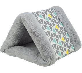 Trixie Schuilplaats Sunny Pluche - 44x33x40 cm - Grijs met print Trixie Schuilplaats Sunny Pluche - 44x33x40 cm - Grijs met print