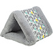 Trixie Schuilplaats Sunny Pluche - 44x33x40 cm - Grijs met print Trixie Schuilplaats Sunny Pluche - 44x33x40 cm - Grijs met print