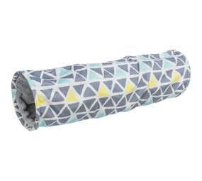 Trixie Trixie Pluche Relax Tunnel Sunny - ø 19x70 cm - Grijs met print
