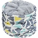 Trixie Trixie Pluche Relax Tunnel Sunny - ø 19x70 cm - Grijs met print