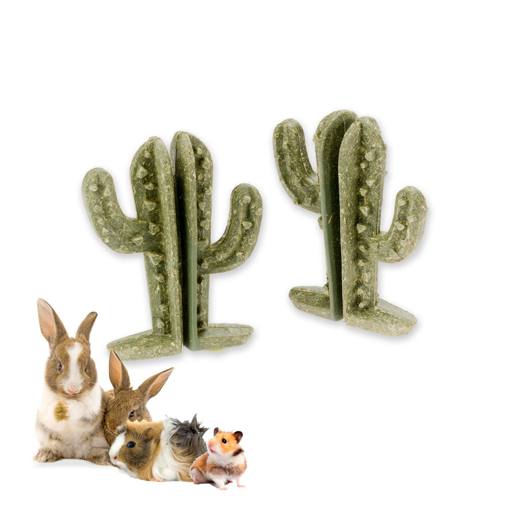 Ferplast Eetbare Cactus - 7,2 x 2,8 x 9,2 cm - Veggie Bites Cactus - 2 stuks Ferplast Eetbare Cactus - 7,2 x 2,8 x 9,2 cm - Veggie Bites Cactus - 2 stuks